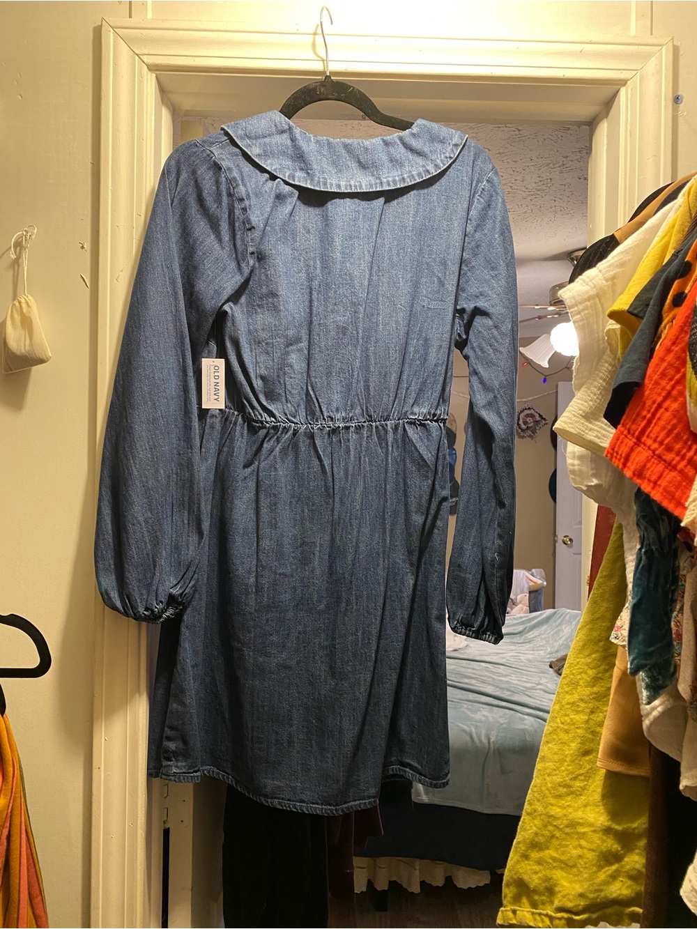 NWT Old Navy fit and flare denim dress sz M - Picture 3 of 5